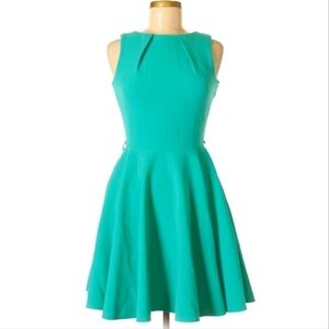 Closet Green Sleeveless Retro Pleated Dress Size 4